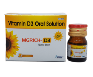 MGRICH-D3 Nano Shots Vitamin D3 Oral Solution Bottle