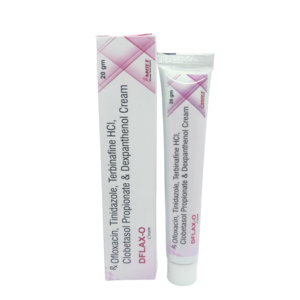 DFLAX-O Ofloxacin Tinidazole Terbinafine Clobetasol Dexpanthenol Cream